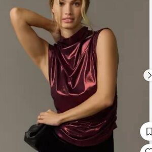 NWOT Anthropologie Metallic Top